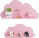 Set of 2 Cloud Shaped Floating Wall Shelf Decorative Bedroom Nursery Display Unit Child_s Cloud Shelves Children_s Nursery Floating Shelf Child_s Bedroom Themed Boy_Girl _Pink_ _ Amazon_co_uk_ Baby Products